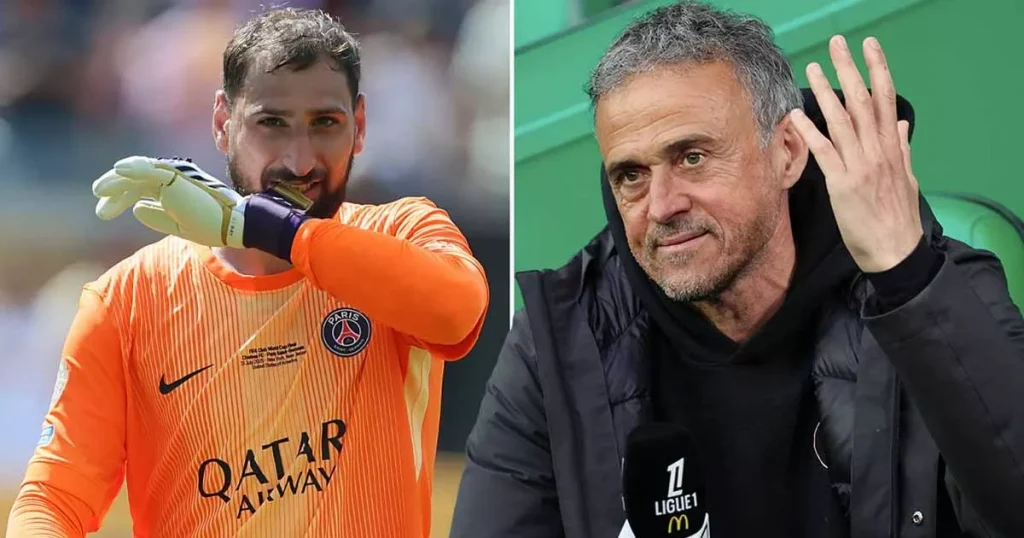 gianluigi donnarumma checks psg exit when the star takes a swipe that points Luis Enrique
