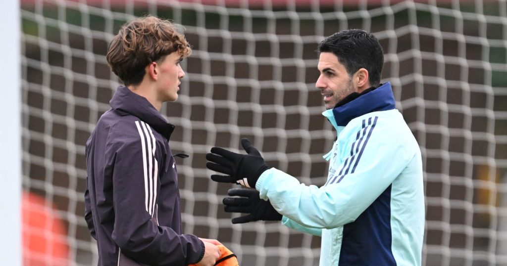 Mikel Arteta’s training ground Moment Max Dowman beat Arsenal teammate
