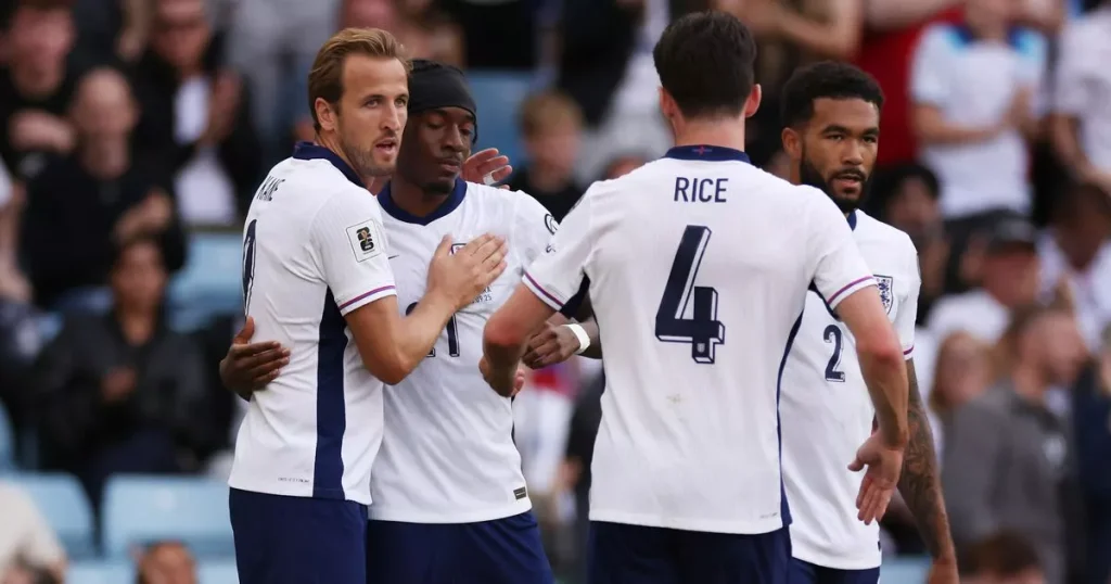 Evaluation of England players as man on 8/10 Man vs Andorra