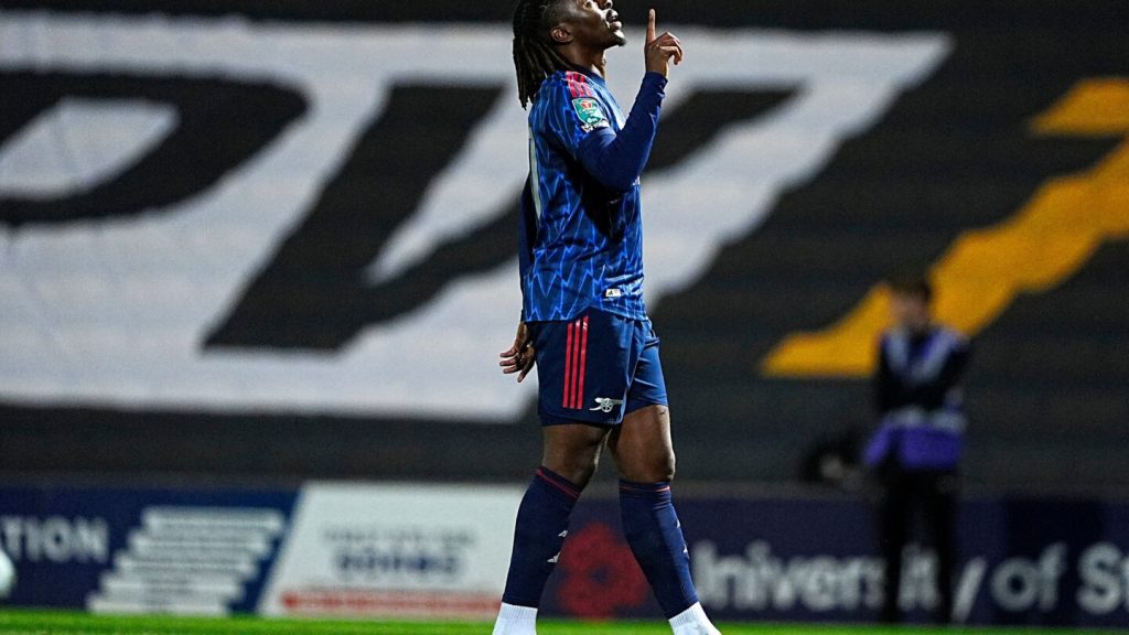 Aes scores their first Arsenal goal in a League Cup victory as Man City progresses