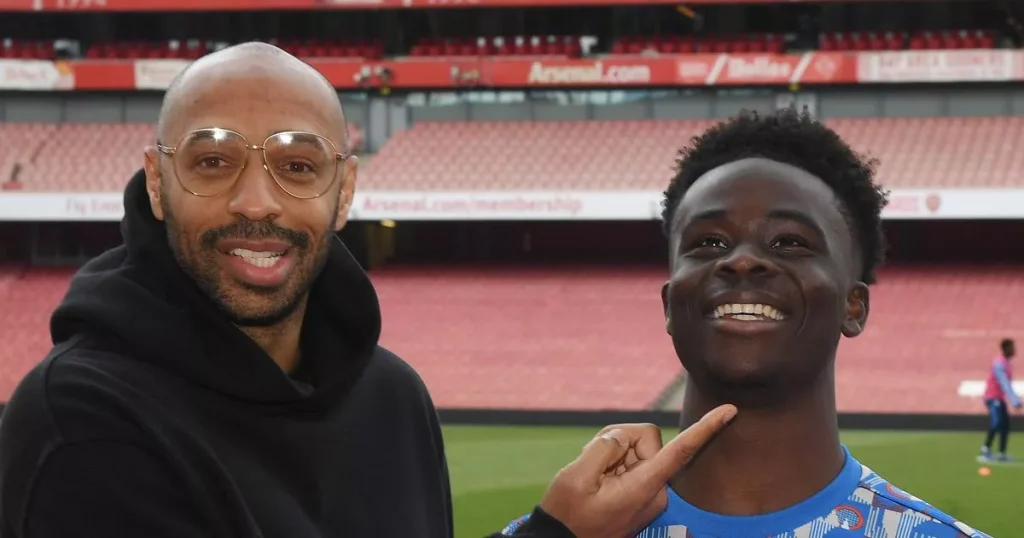 Bukayosaka reveals cruelly honest Thierry Henry text message before West Ham wins