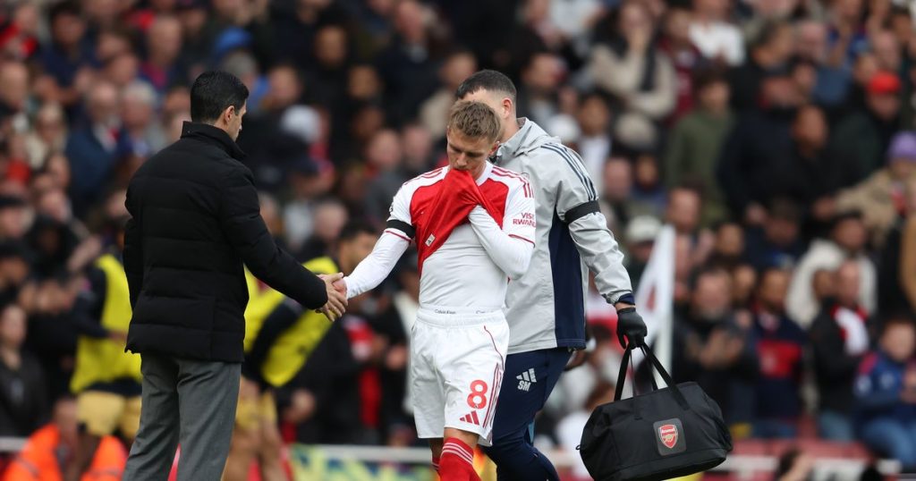 Mikel Arteta offers in regards to Arsenal injuries updates, as Martin Odegaard remains in the knee brace