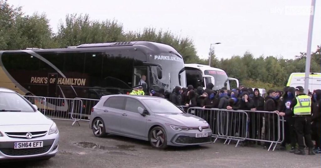 Rangers fans block team buses in fierce protests as players remain left behind in the tunnel | Soccer | Sports