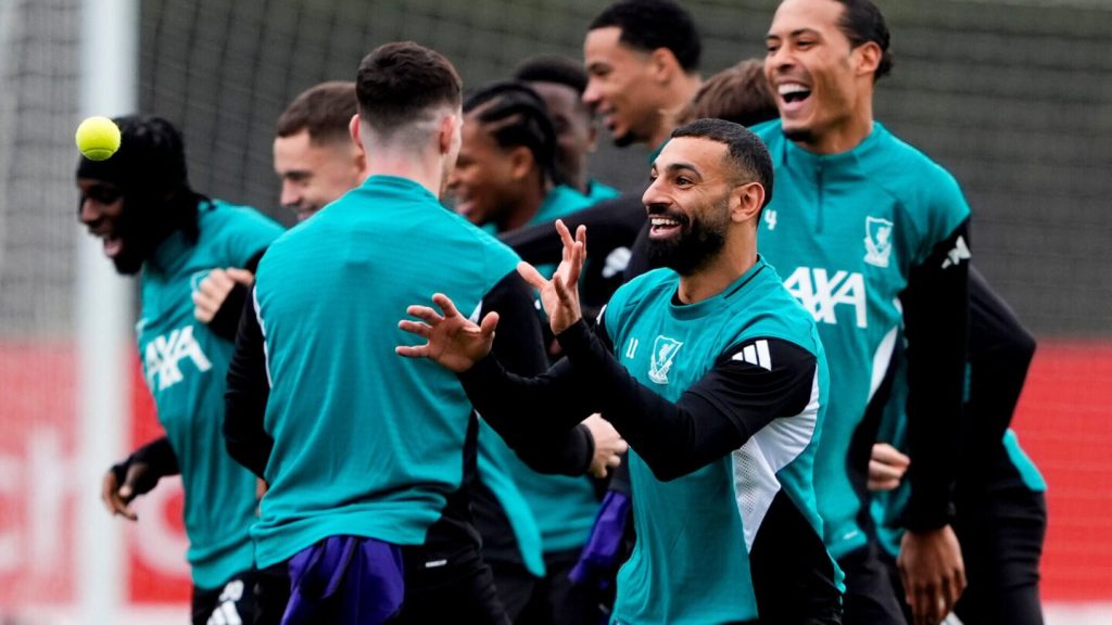 Mohamed Salah is on the bench as Liverpool look to stop conceding goals