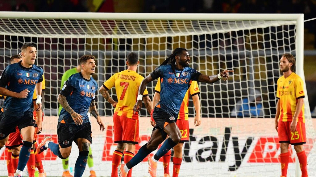 Serie A leaders Napoli beat Lecce 1-0, Camarda in tears after missing a penalty