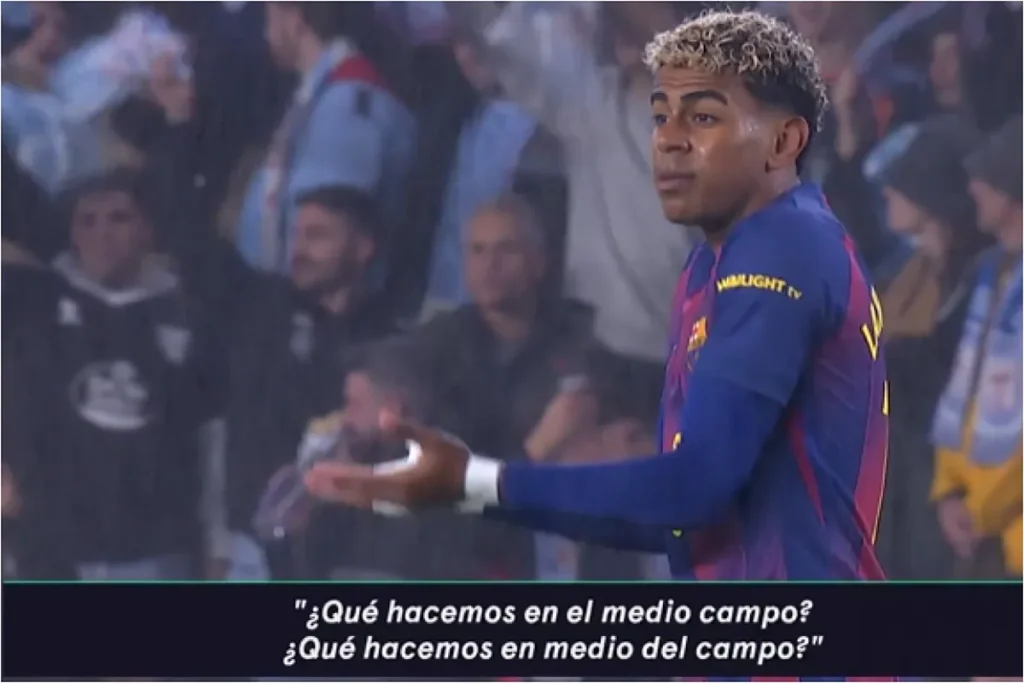 Lamine’s complaint during the match: “What are you doing in the middle of the pitch?”