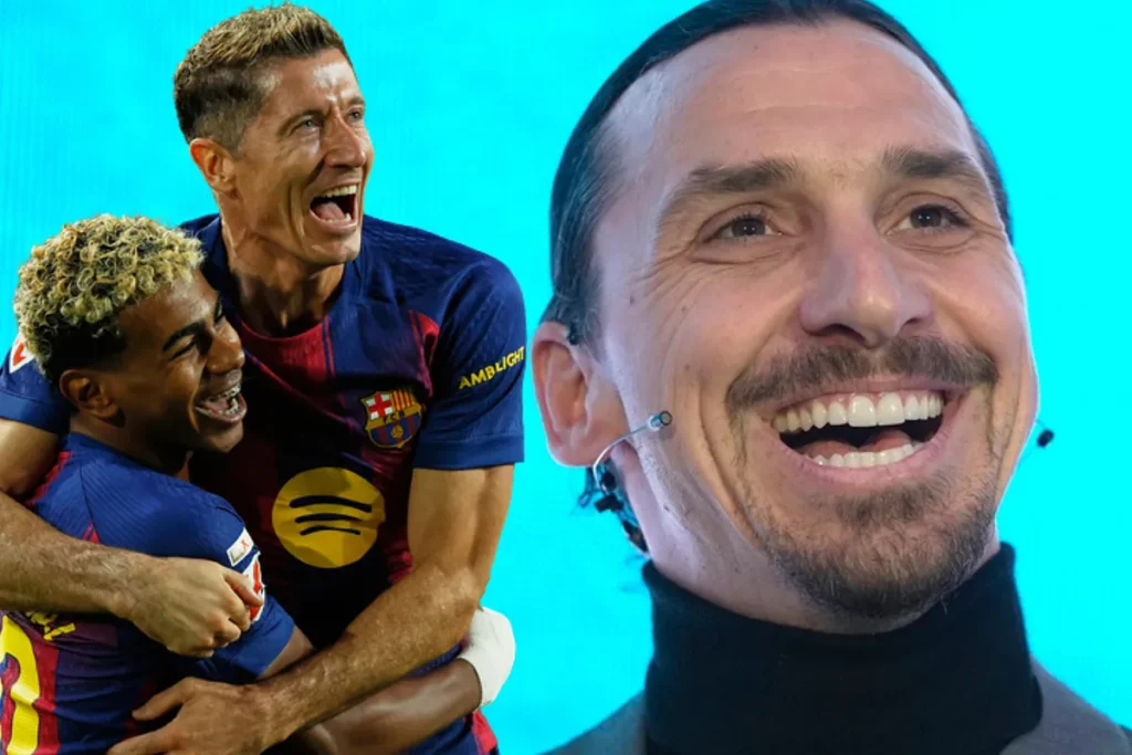 Zlatan Ibrahimovic would not mind playing against Barcelona and would like to bring Lewandowski on board while he searches for a replacement.