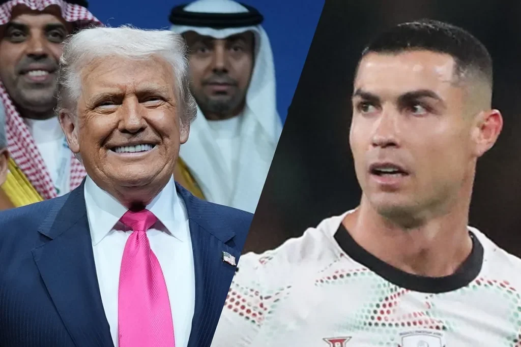 President Trump ‘steals’ Cristiano Ronaldo’s iconic number 7 power, shows off soccer skills in bizarre new video