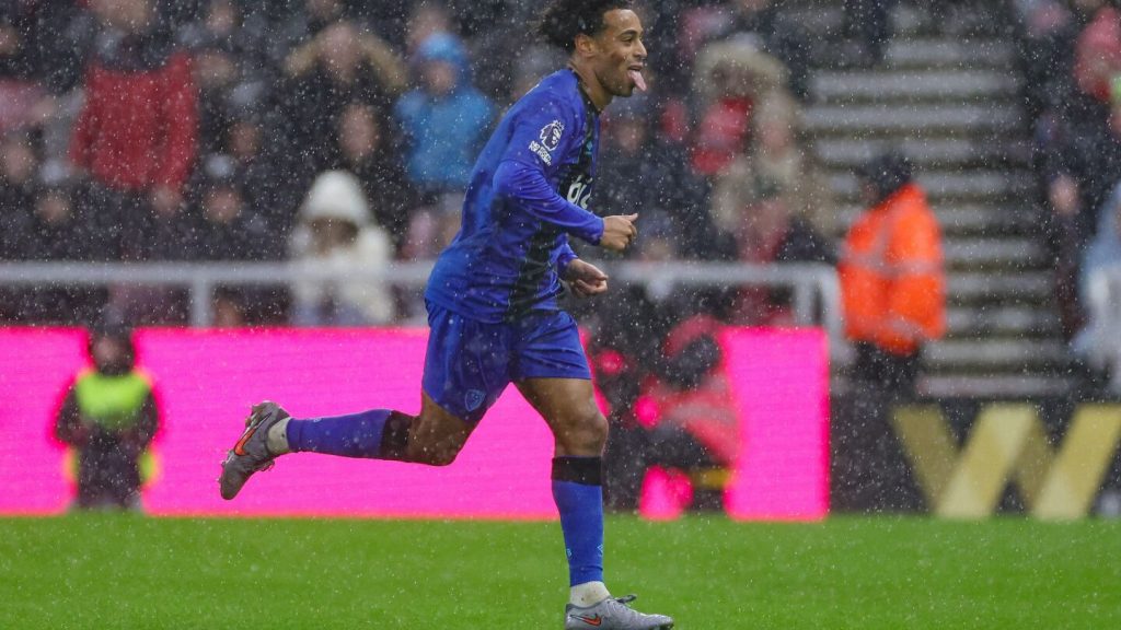 American midfielder Tyler Adams scores a long-range goal for Bournemouth in the Premier League
