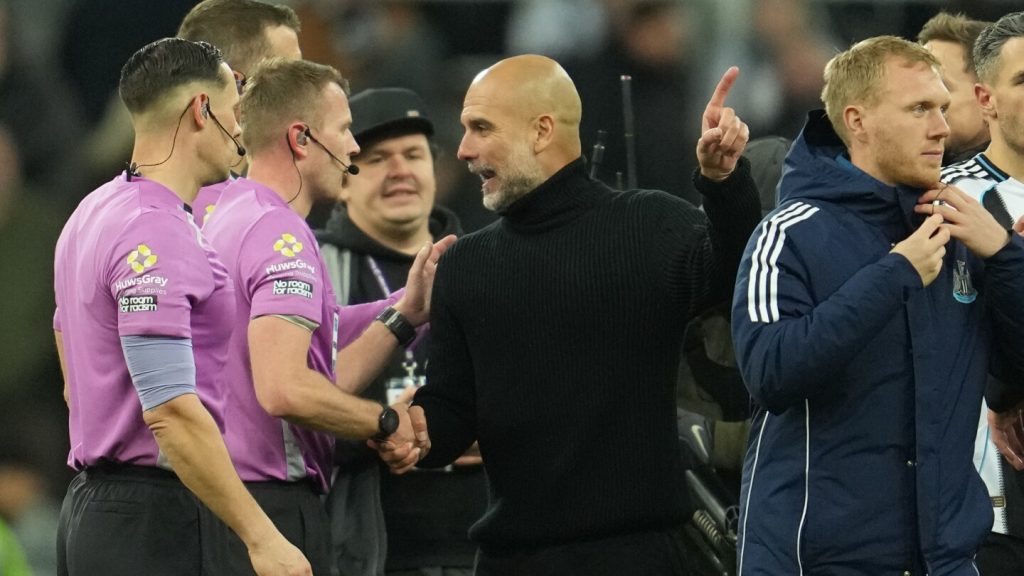 Man City’s Guardiola apologizes for confronting photographer after defeat to Newcastle