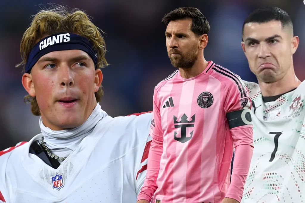Jackson Dart tells Messi and Cristiano why the NFL is tougher, which could spark anger as the World Cup begins soon