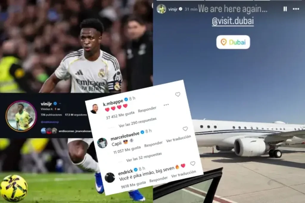 Vinicius’ teammates have already reacted to his interesting Instagram post in Dubai