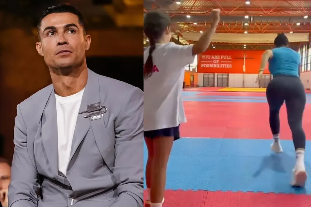 Cristiano Ronaldo’s daughter Eva beats Georgina in race with head start and melts hearts online