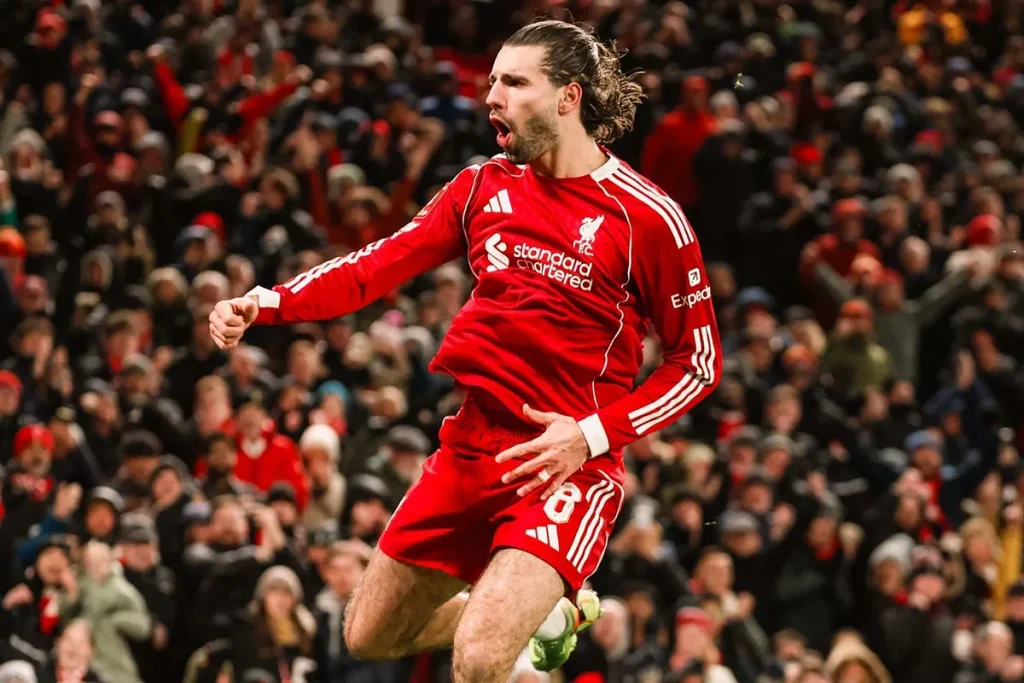 Liverpool’s Dominik Szoboszlai’s goal of the month perfectly recreated in a video game