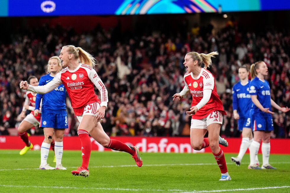 Arsenal hold a two-goal lead over Chelsea in the Women’s Champions League