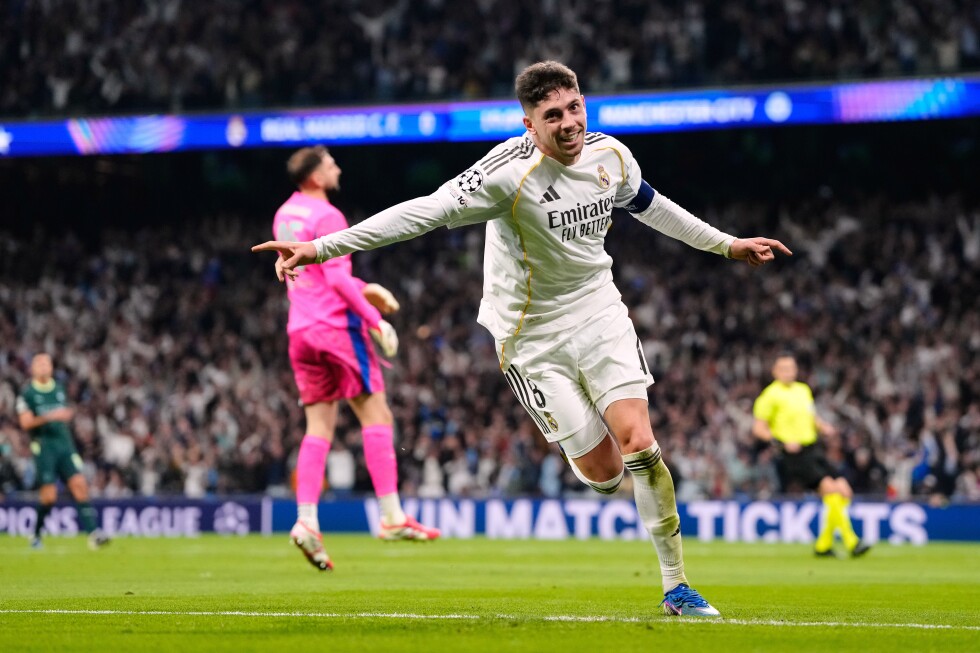 Real Madrid’s Valverde scores first-half hat-trick against Man City