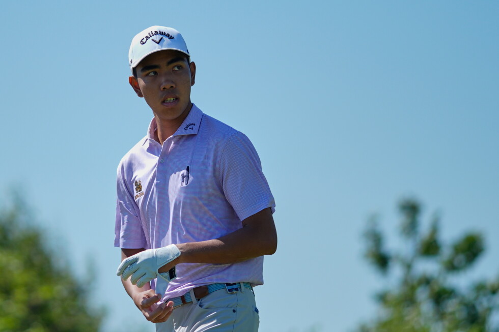 Thai golfer named FIFA laughs at soccer rink while playing at British Open